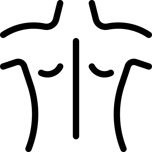 Back medical human body back part icon