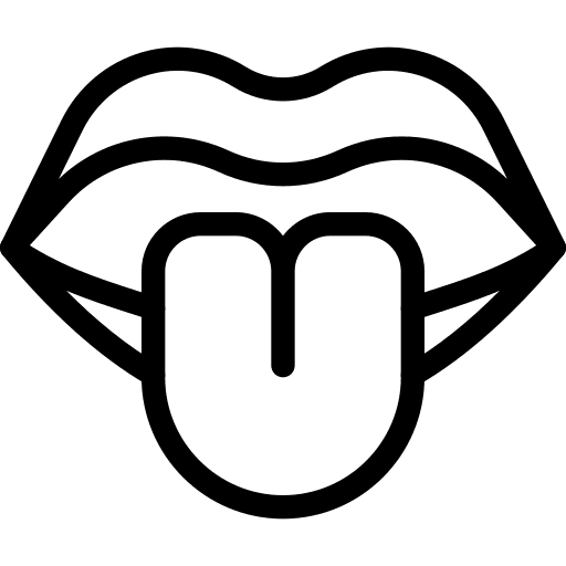 Tongue out mouth open mouth body parts icon