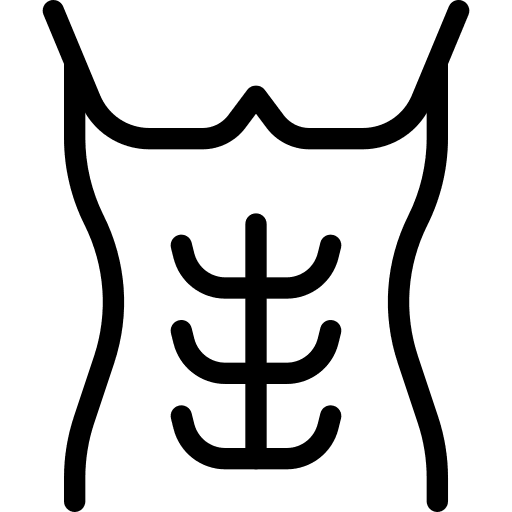 Abs muscles wellness fitness icon