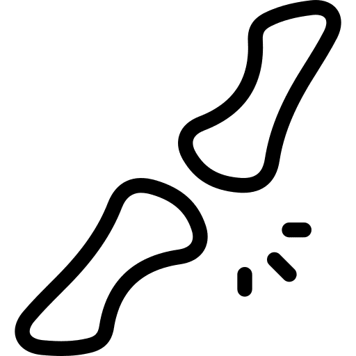 Broken bone surgery body part anatomy icon