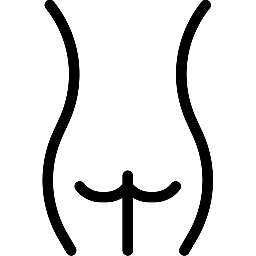 Buttocks anatomy butt healthcare and medical icon