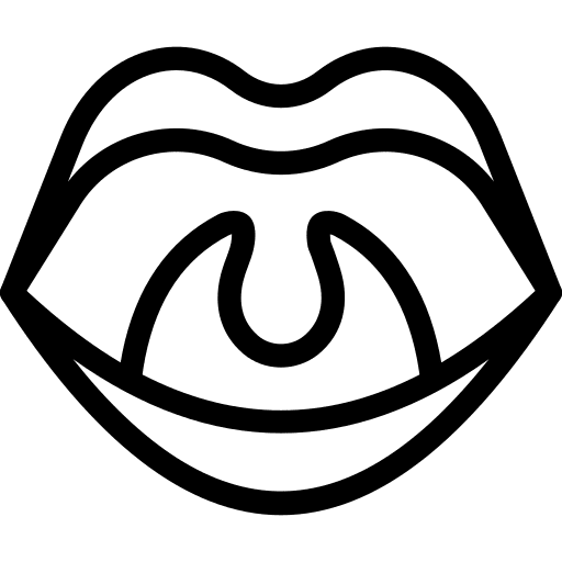 Tonsils mouth tongue healthcare and medical icon