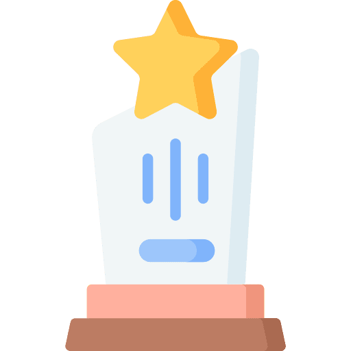 Award winner plaque star icon