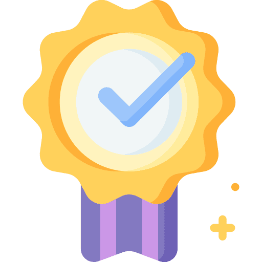 Badge best tick trustworthy icon