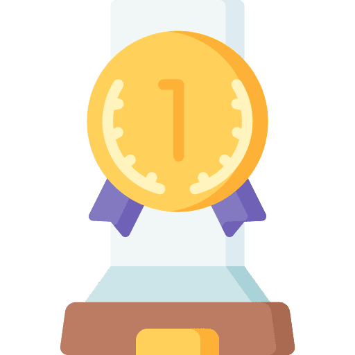 Award sports and competition number one reward icon