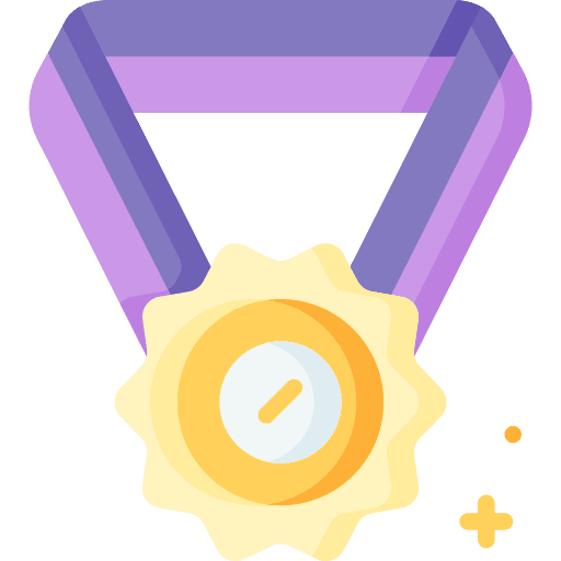 Medal rosette win sport and competition icon