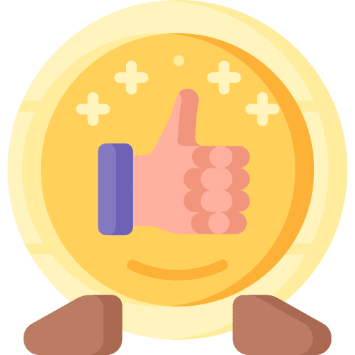 Thumb up award advantages best icon