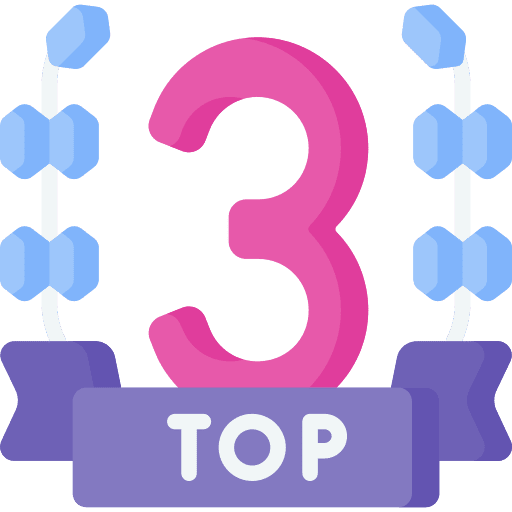 Top three reward top three ribbon icon
