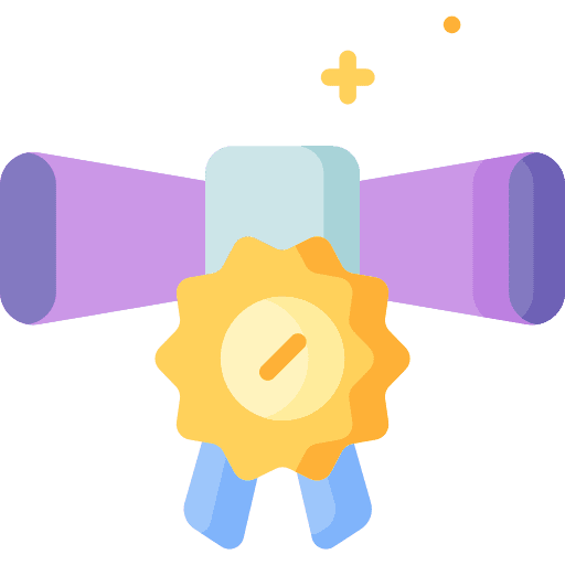 Certificate award badge rollup icon