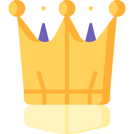 Crown queen reward sport and competition icon