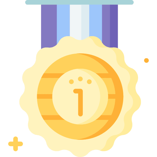 First best sport and competition prize icon