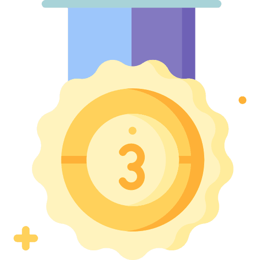 Third award sports and competition three icon