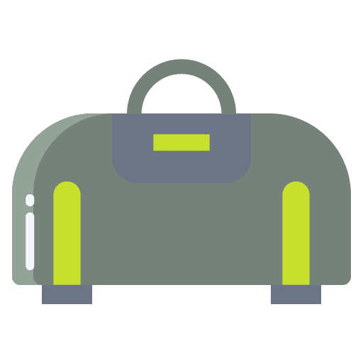 Bag fashion sports and competition gym bag icon