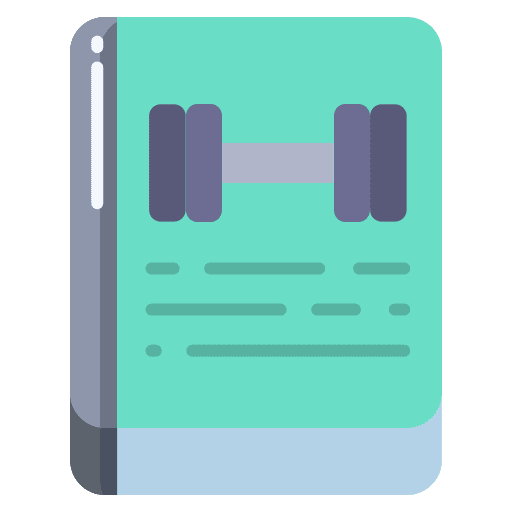 Book dumbbell sport rule icon