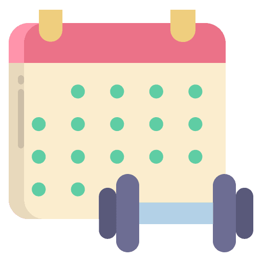 Calendar practice organization gym icon
