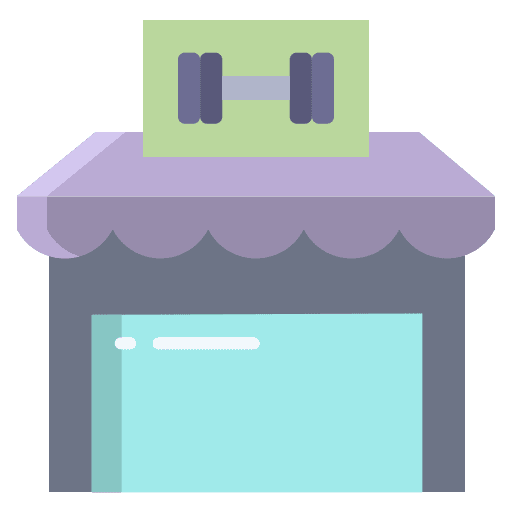 Gym gym building dumbell icon