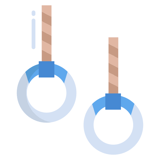 Gymnastic rings sports and competition wellness gymnastic rings icon