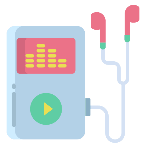 Music player portable music and multimedia electronic icon