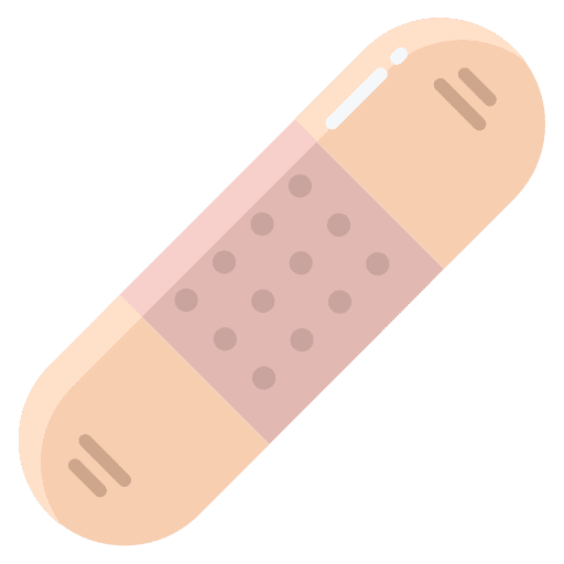 Bandage plaster adhesive injury icon