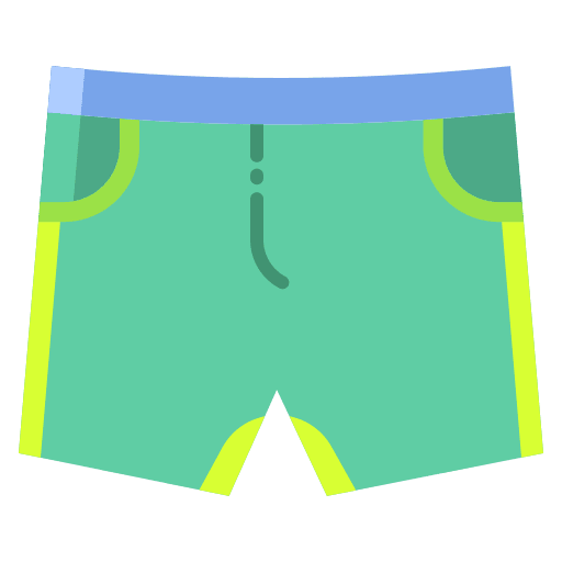 Short wear fashion swimming trunks icon
