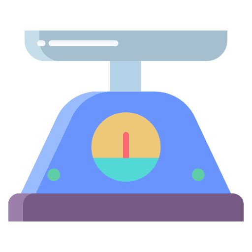 Weight weighing scale box weight icon