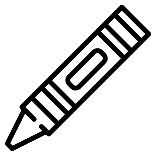 Crayon art and design stationery crayon icon