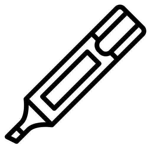 Highlighter marker education stationery icon