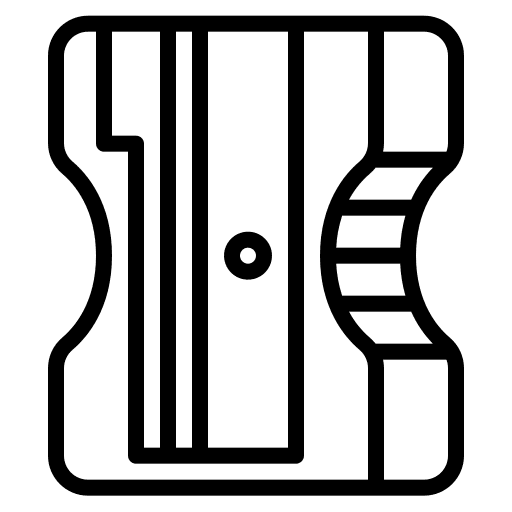 Pencil sharpener stationery school supplies education icon