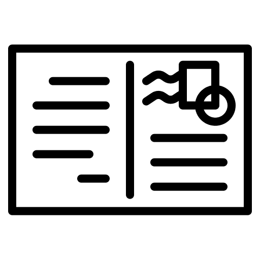 Postcard letter postage stamp miscellaneous icon