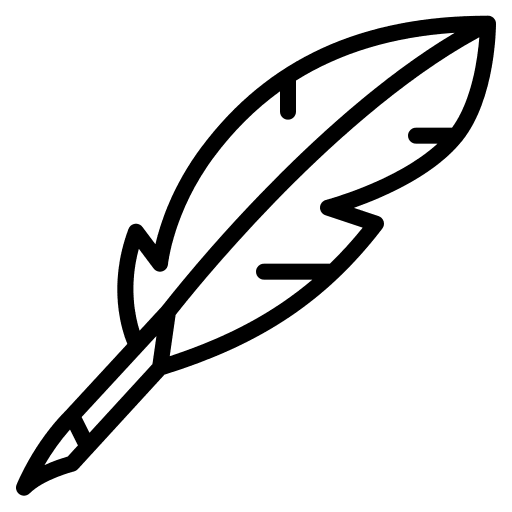 Quill pen stationery miscellaneous lightweight icon