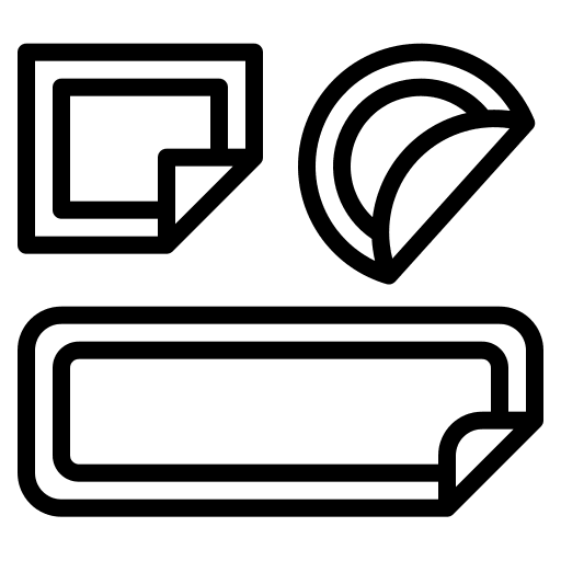 Stickers office supplies stickers stationery icon