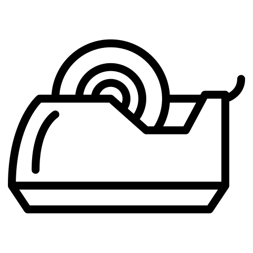 Tape dispenser office material sticky adhesive tape icon