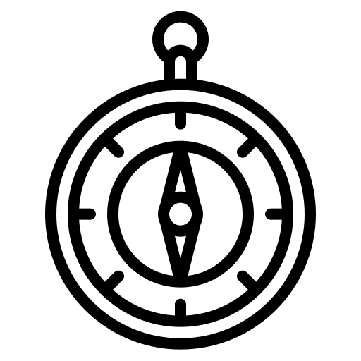 Compass maps and location stationary navigation icon