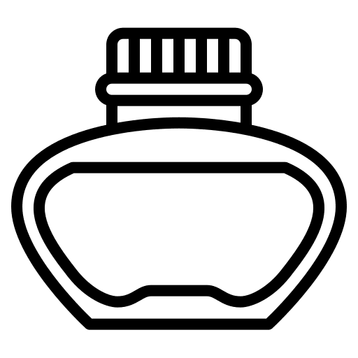 Inkwell stationery education ink icon