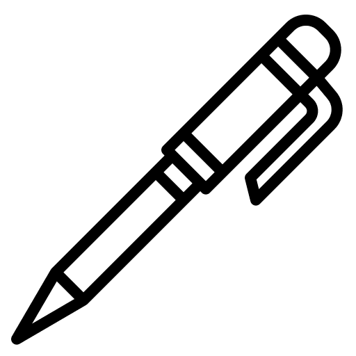 Pen school ballpoint office material icon