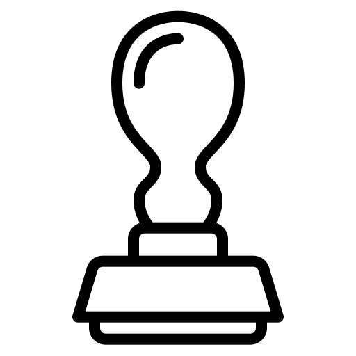 Rubber stamp approved miscellaneous rubber stamp icon