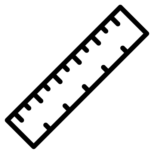 Ruler measure school tools icon