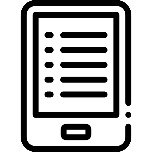 Ereader touch screen electronics technology icon