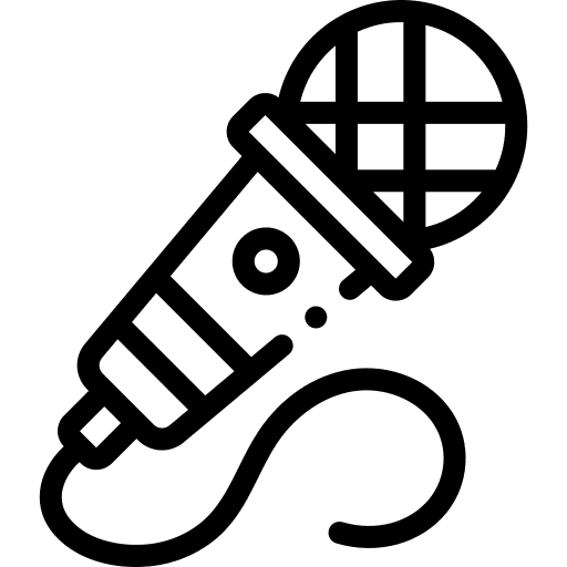 Microphone voice electric device music icon