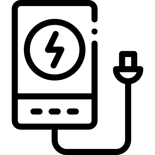 Power bank power recharge energy icon