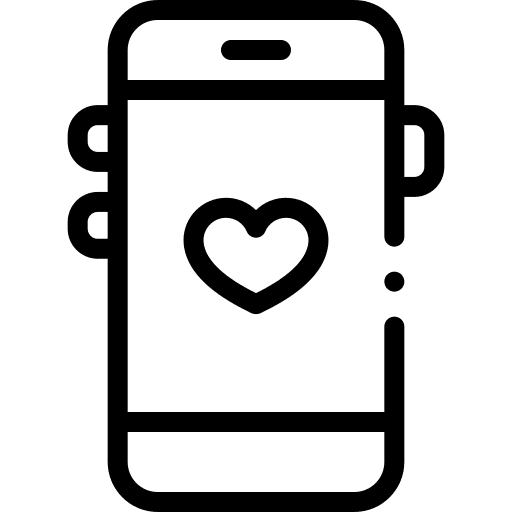 Smartphone electronics romantic date love and romance icon