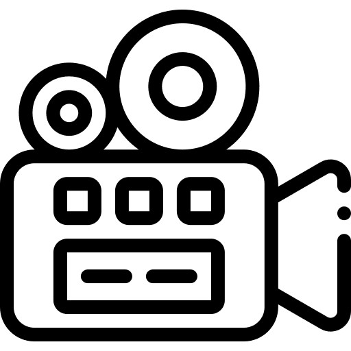 Video camera entertainment video movie camera icon