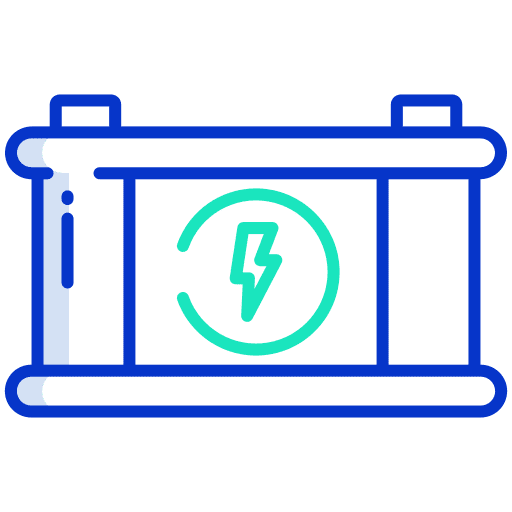 Battery accumulator battery automotive icon