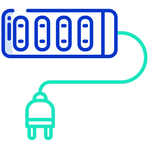 Extension cord electricity cable electronics icon