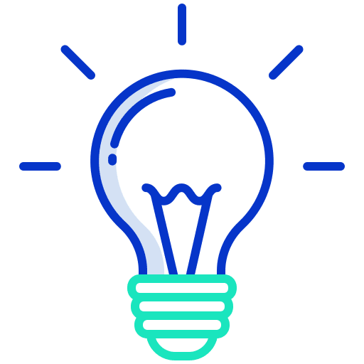 Light bulb illumination technology electronics icon