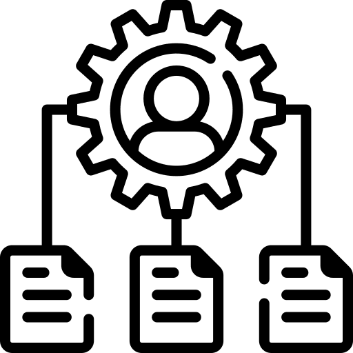 Task compliance gear paper icon