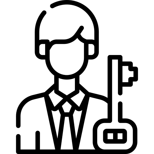 Key person locksmith key person person icon