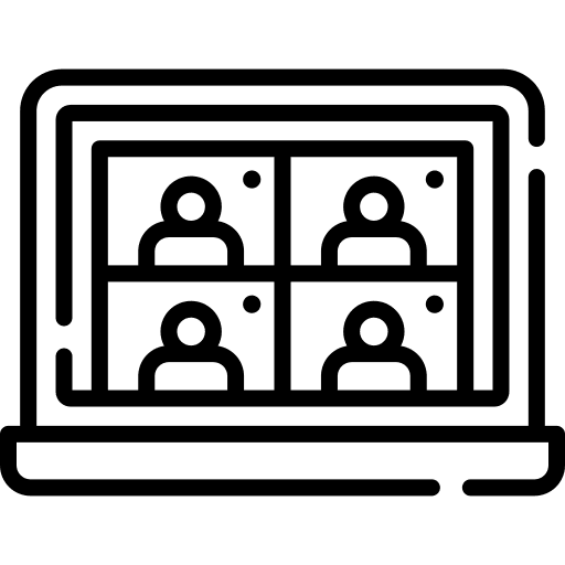 Online meeting video online communications icon