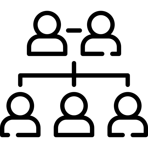Organization chart business and finance organization chart organized icon