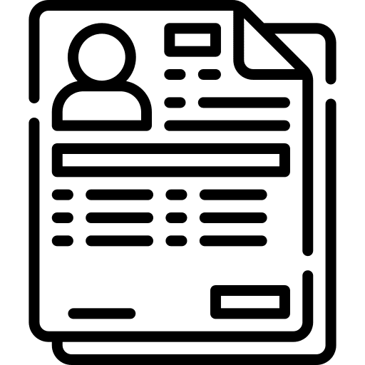 Profile application business curriculum vitae icon